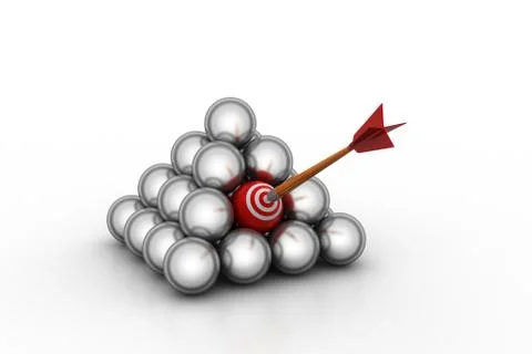 Arrow hitting the target arrow Free Stock Illustration