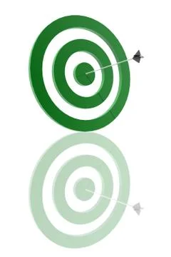 Arrow hitting the target Stock Illustration