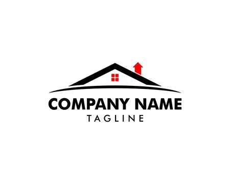 Arrow Home Logo Design Template Stock Illustration