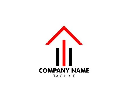 Arrow Home Logo Design Template Stock Illustration