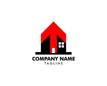Arrow Home Logo Design Template Stock Illustration