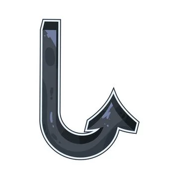 Arrow hook illustration Illustrazione stock