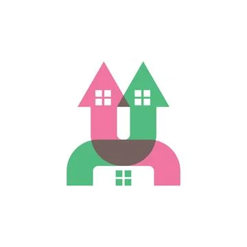 Arrow house  icon vector concept  illustration Illustrazione stock