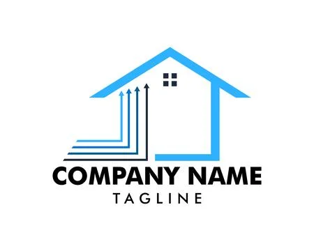 Arrow house logo design template Stock Illustration