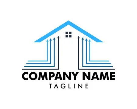 Arrow house logo design template Stock Illustration
