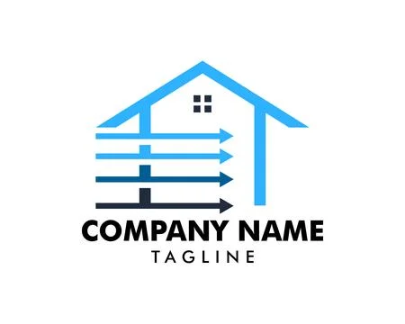Arrow house logo design template Stock Illustration