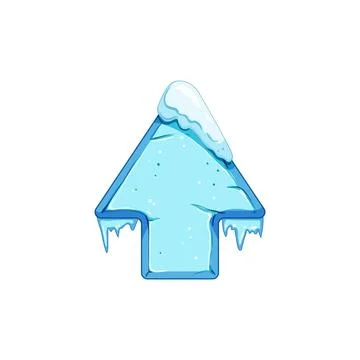Arrow ice game button cartoon vector illustration Stock Illustration
