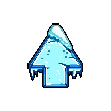 Arrow ice game button pixel art vector illustration Stock-Illustration
