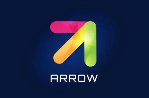 Arrow icon abstract logo template 스톡 일러스트