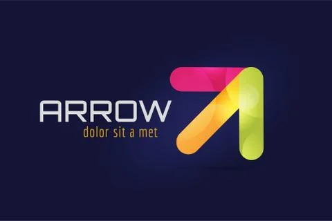 Arrow icon abstract logo template 스톡 일러스트