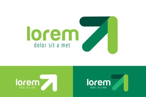 Arrow icon abstract logo template 스톡 일러스트
