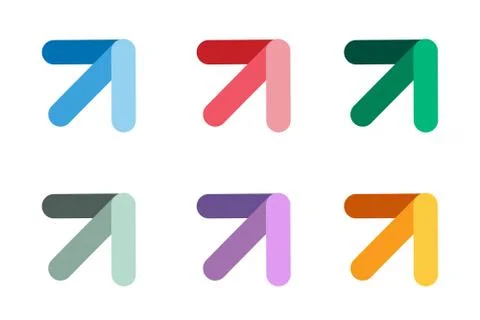 Arrow icon abstract logo template 스톡 일러스트
