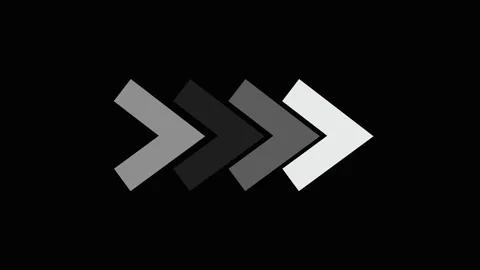 Arrow icon animation with gradient shading. Arrow icon modern digital desig.. 動画素材 337566878