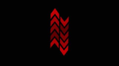 Arrow icon animation pointing up and down. Arrow icon red digital direction.. Stock Footage 337813162
