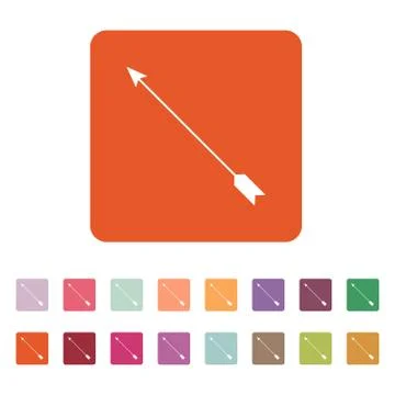 The arrow icon. Arrow symbol. Flat Stock Illustration