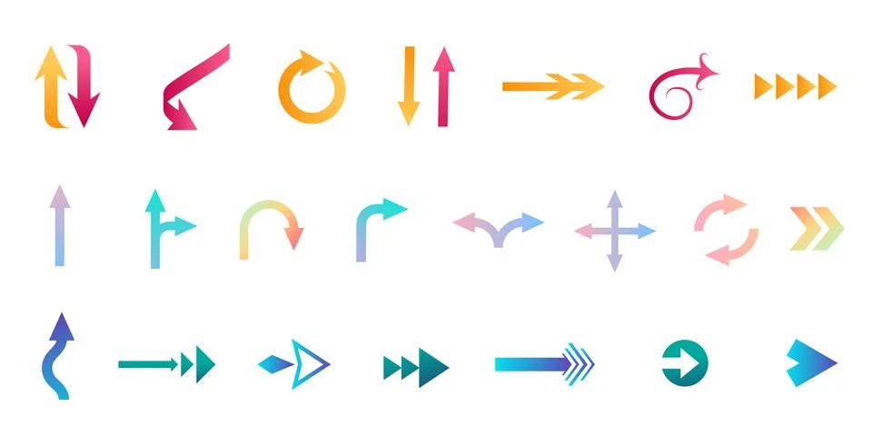 Arrow icon, Arrow vector collection, Modern arrows, Arrows illustration Stock Illustration