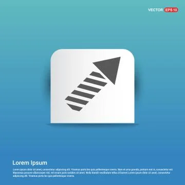 Up arrow icon - Blue Sticker button Stock Illustration