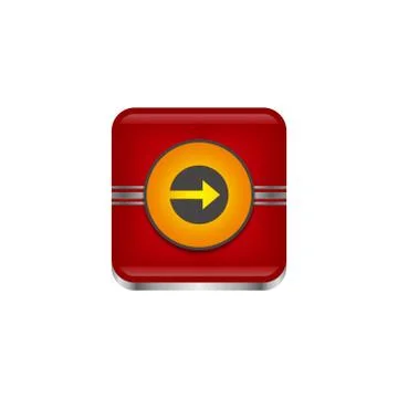 Arrow icon button Illustrazione stock