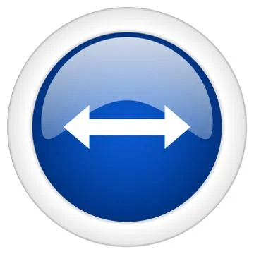 Arrow icon, circle blue glossy internet button, web and mobile app illustrati Illustrazione stock