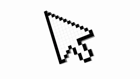 Arrow icon click on white background Video stock 75312500