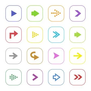 Arrow icon collection Stock Illustration