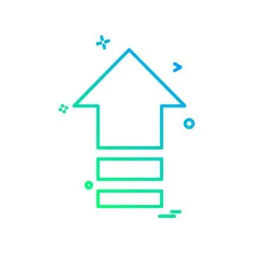 Up arrow icon design vector Stock Illustration
