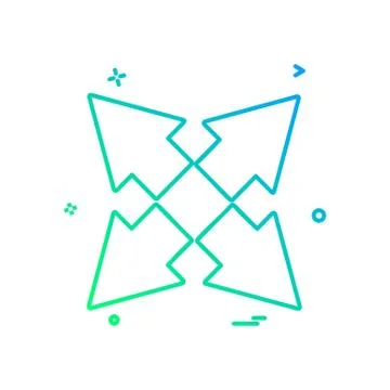 Arrow icon design vector 스톡 일러스트