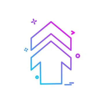 Up arrow icon design vector Stock Illustration