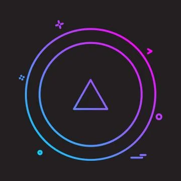 Up Arrow icon design vector Stock Illustration