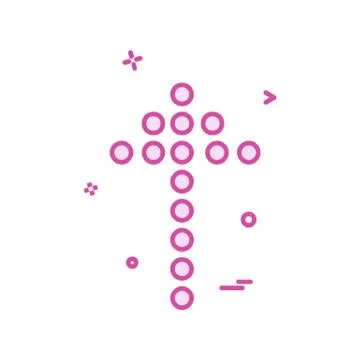 Up arrow icon design vector Stock Illustration