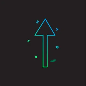 Up arrow icon design vector Stock Illustration