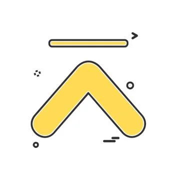 Up arrow icon design vector Stock Illustration
