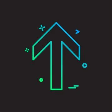 Up arrow icon design vector Stock Illustration
