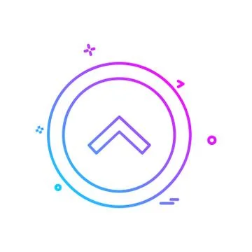 Up Arrow icon design vector Stock Illustration