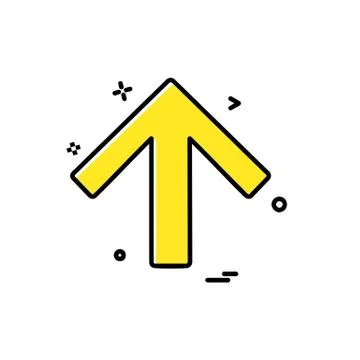 Up arrow icon design vector Stock Illustration