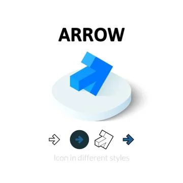 Arrow icon in different style Stock Illustration