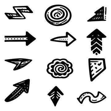 Arrow Icon Elements Set Collection Vector illustration Illustrazione stock