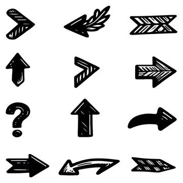 Arrow Icon Elements Set Collection Vector illustration Illustrazione stock