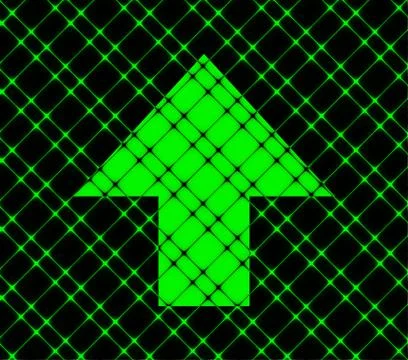 Up arrow icon Flat with abstract background Stock Illustration