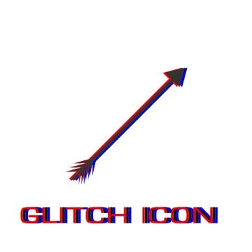 Arrow icon flat. Stock Illustration