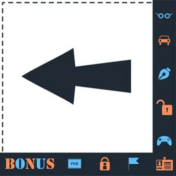 Arrow icon flat Stock Illustration