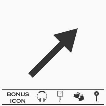 Arrow icon flat. Stock Illustration