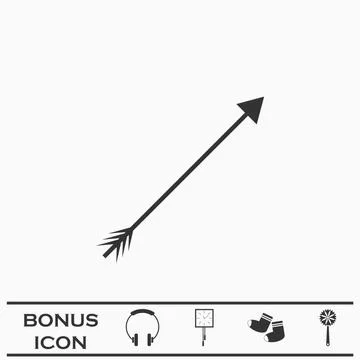 Arrow icon flat. Stock Illustration