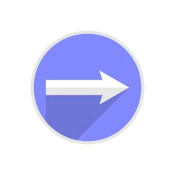 Arrow icon in flat style on a white background Illustration