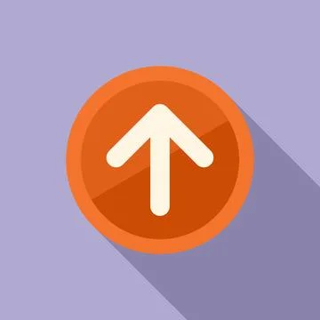 Arrow up icon flat vector. Web interface Stock Illustration