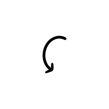 Arrow icon hand drawn isolated Stock Illustration