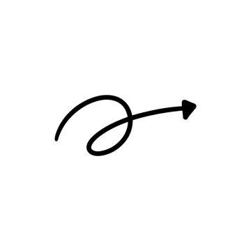 Arrow icon hand drawn isolated Stock Illustration