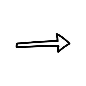Arrow icon hand drawn isolated Stock Illustration