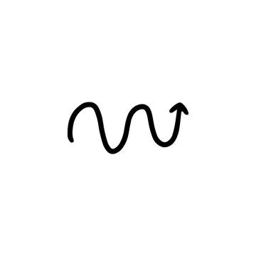 Arrow icon hand drawn isolated Stock Illustration