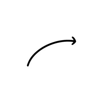Arrow icon hand drawn isolated Stock Illustration